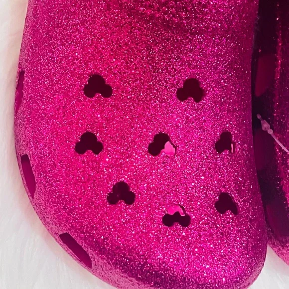 Disney Mickey Mouse Icon Clogs Adults Crocs – Pink Glitter - Picture 5 of 6